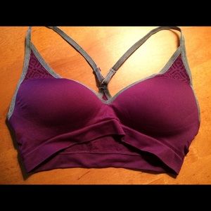Purple sports bra